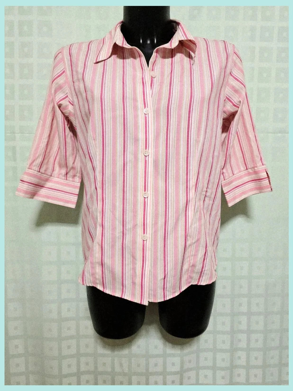 Pink Striped Button-Up Shirt