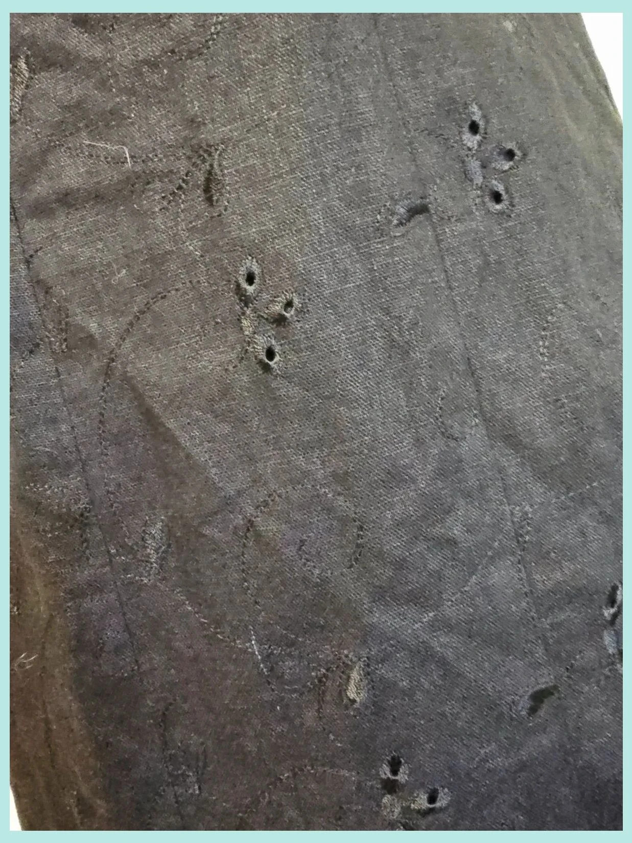 Black 100% Linen Eyelet Sheath Dress – Lakeland – taille XL / 42 / 14 4