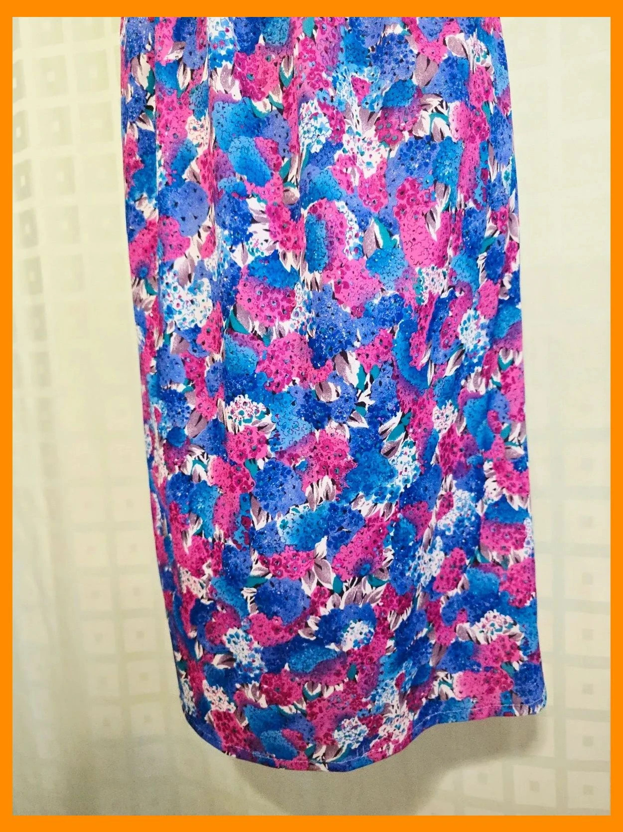 Vintage Pink Blue Floral Pencil Skirt – Vintage Dressing – taille Autre 3