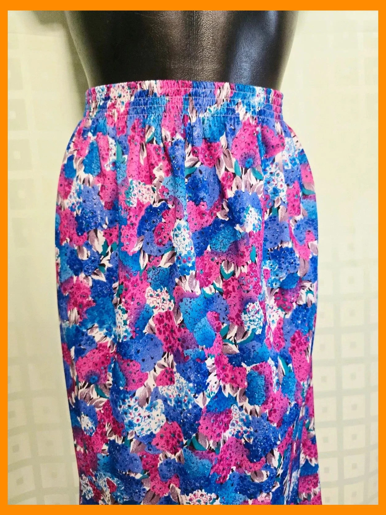 Vintage Pink Blue Floral Pencil Skirt – Vintage Dressing – taille Autre 2