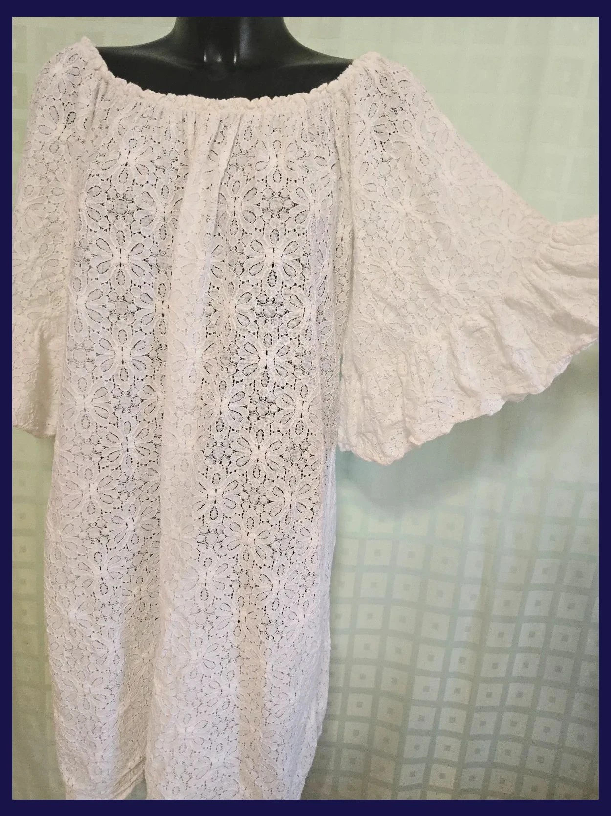 White Lace Off Shoulder Dress – boutique indépendante – taille Taille unique 5
