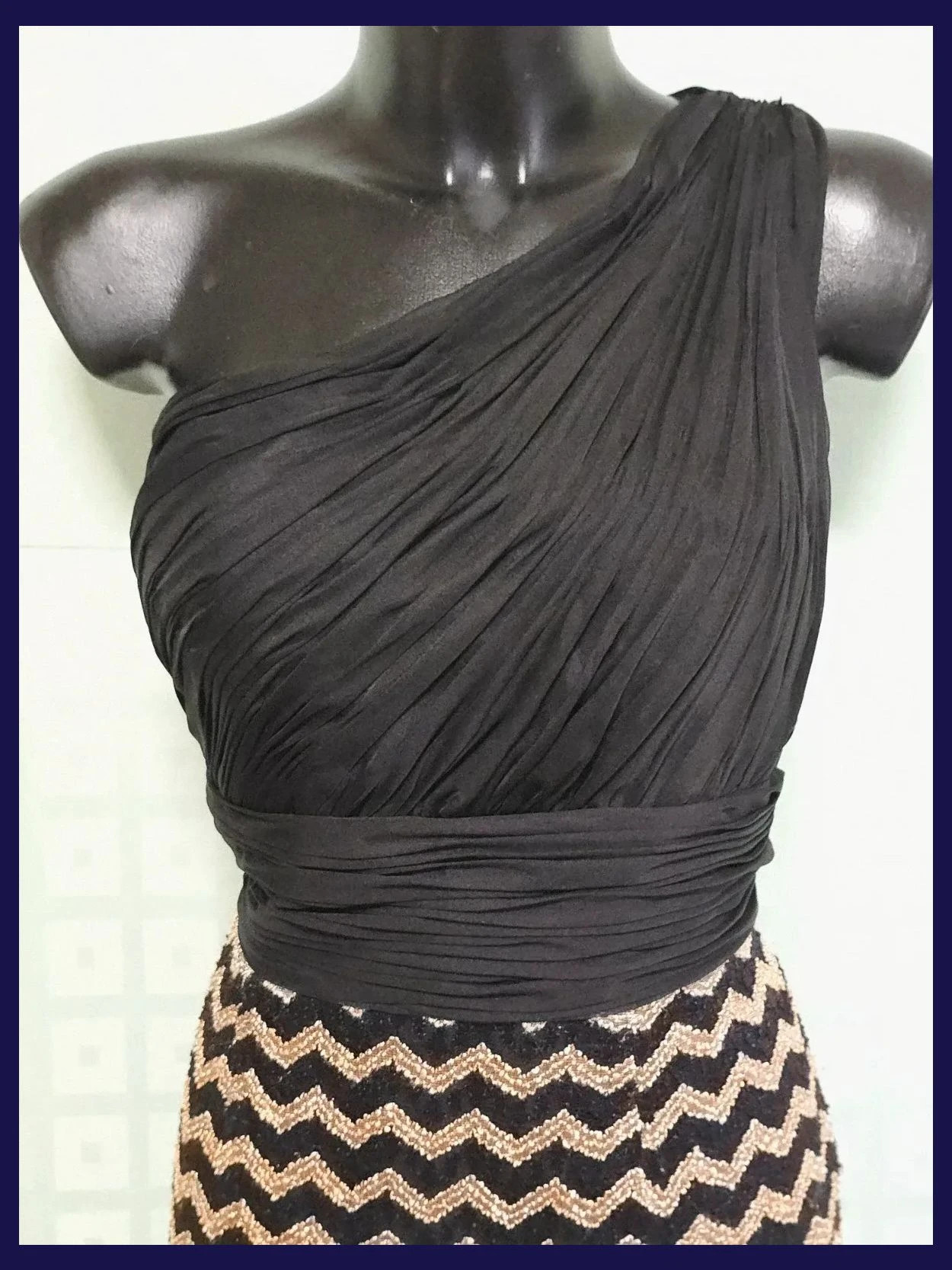 One shoulder zigzag pattern dress – EVASSE – taille XXXL / 46 / 18 4