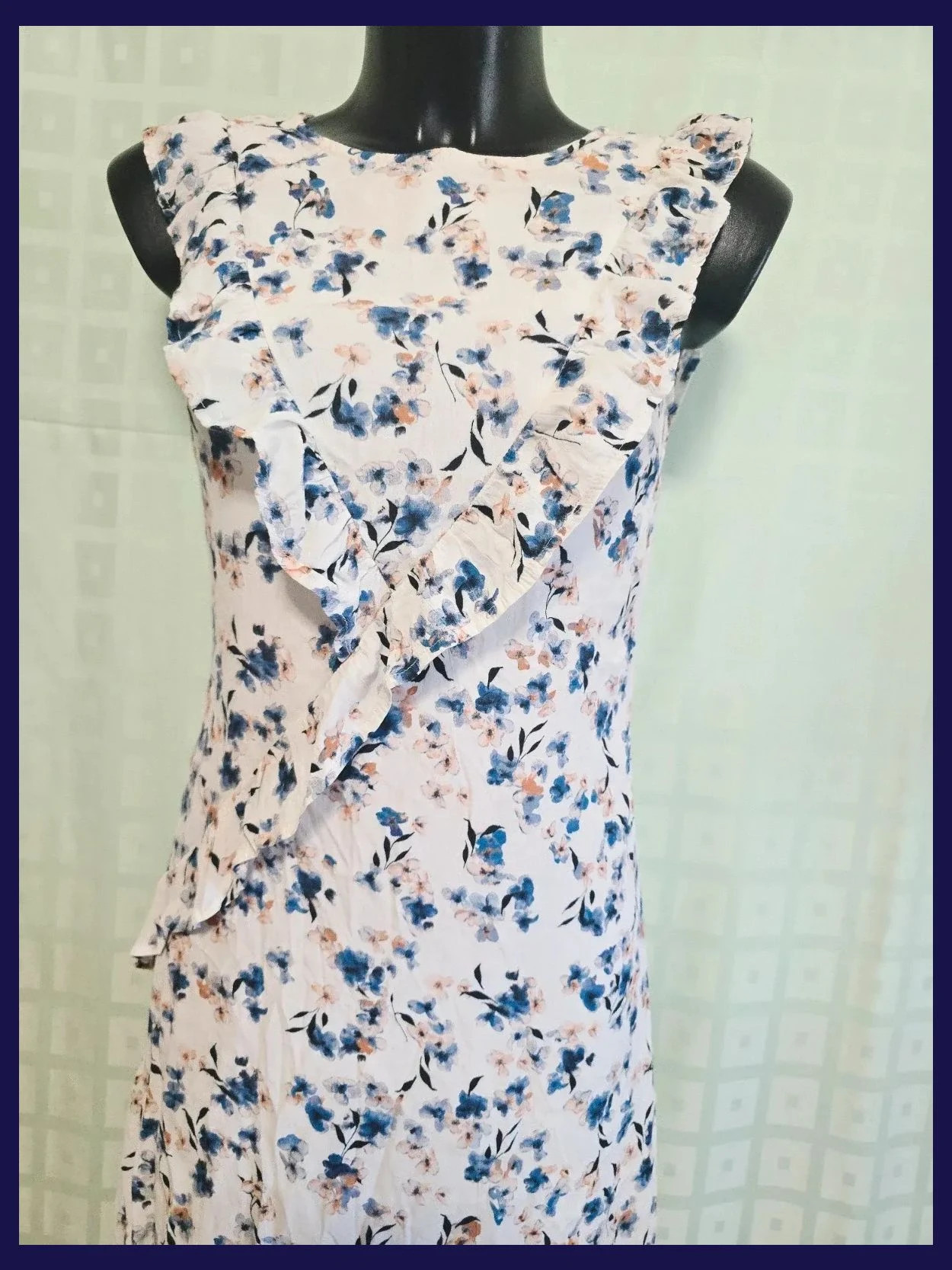Floral Ruffle Front Dress 100 Viscose – Phase Eight – taille S / 36 / 8 2