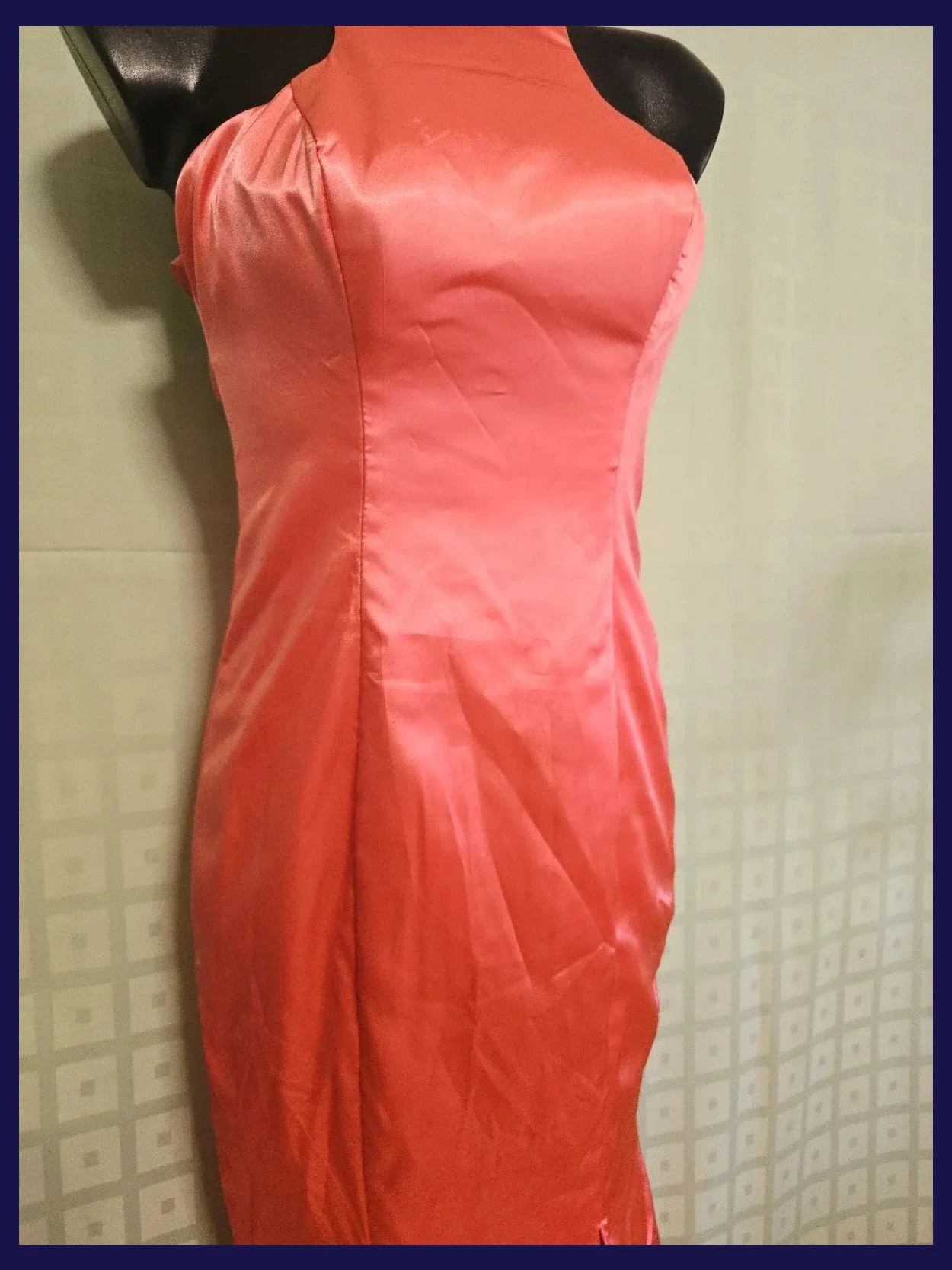 Pink Satin Mermaid Prom Dress Size 36 – boutique indépendante – taille S / 36 / 8 5
