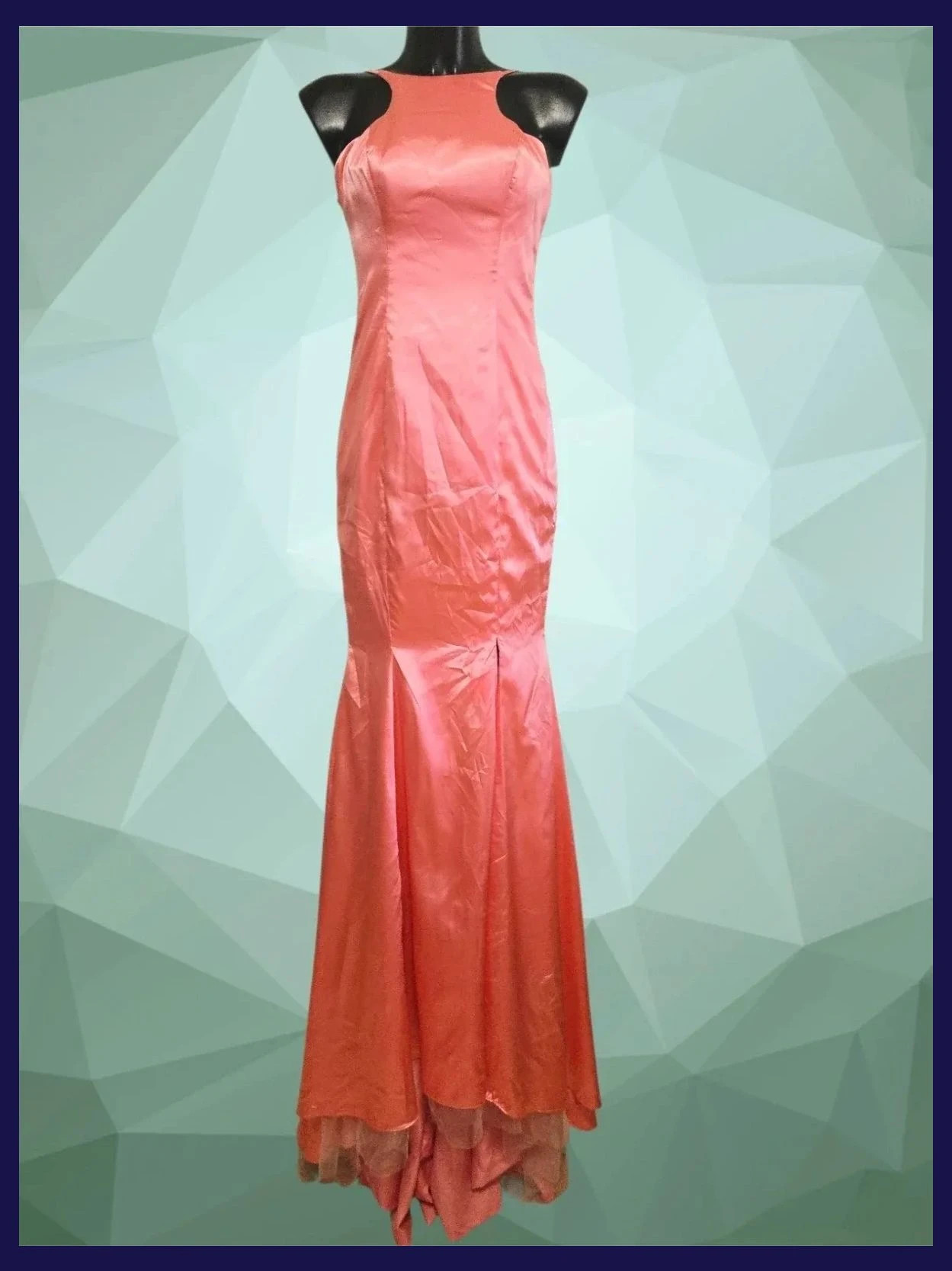 Pink Satin Mermaid Prom Dress Size 36 – boutique indépendante – taille S / 36 / 8