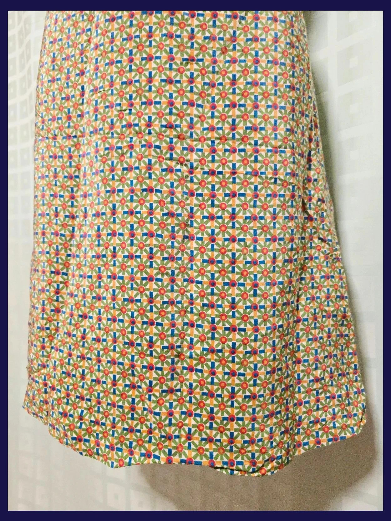 Vintage Geometric Print A-Line Skirt 100% Silk – Vintage Dressing – taille Taille unique 3