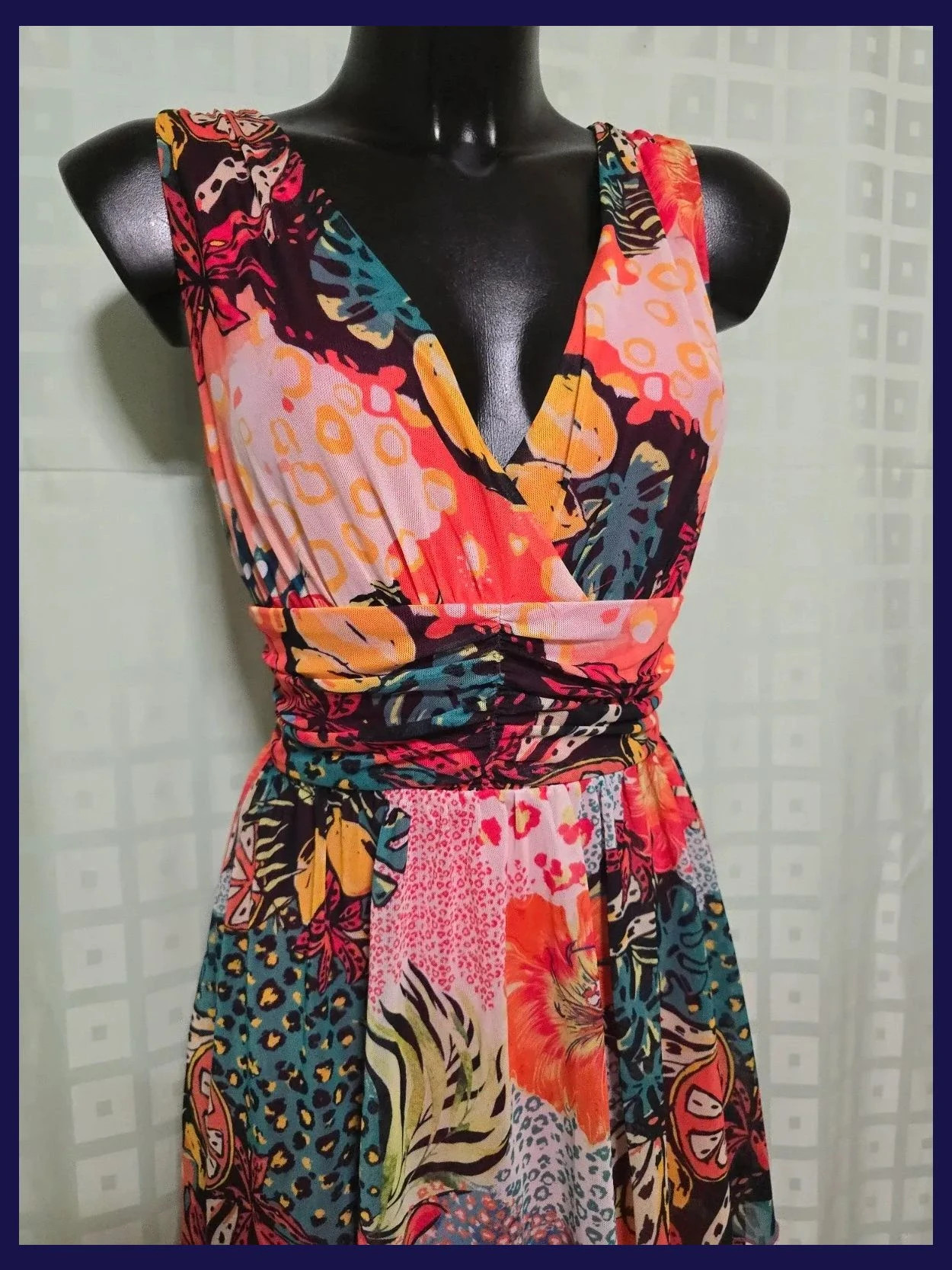 Multicolor Tropical Leopard Mini Dress – smash – taille M / 38 / 10 2