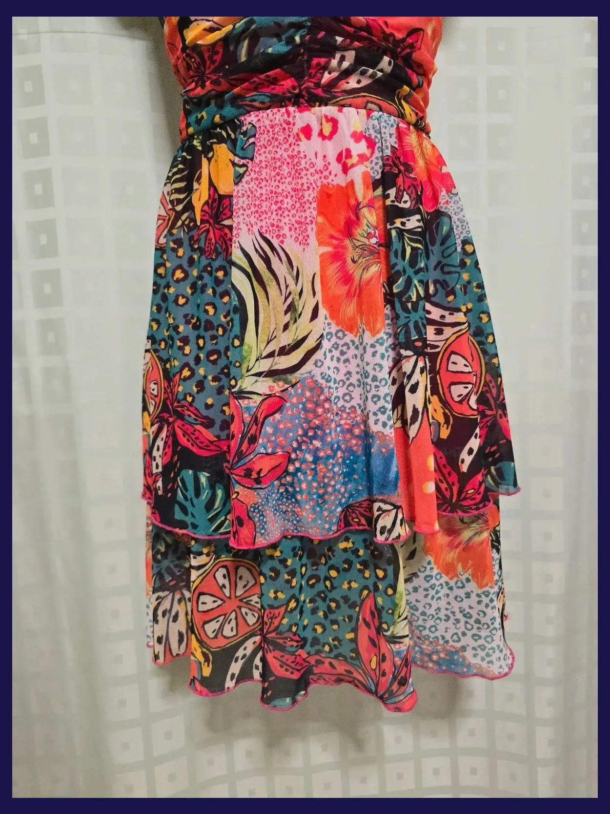 Multicolor Tropical Leopard Mini Dress – smash – taille M / 38 / 10 3