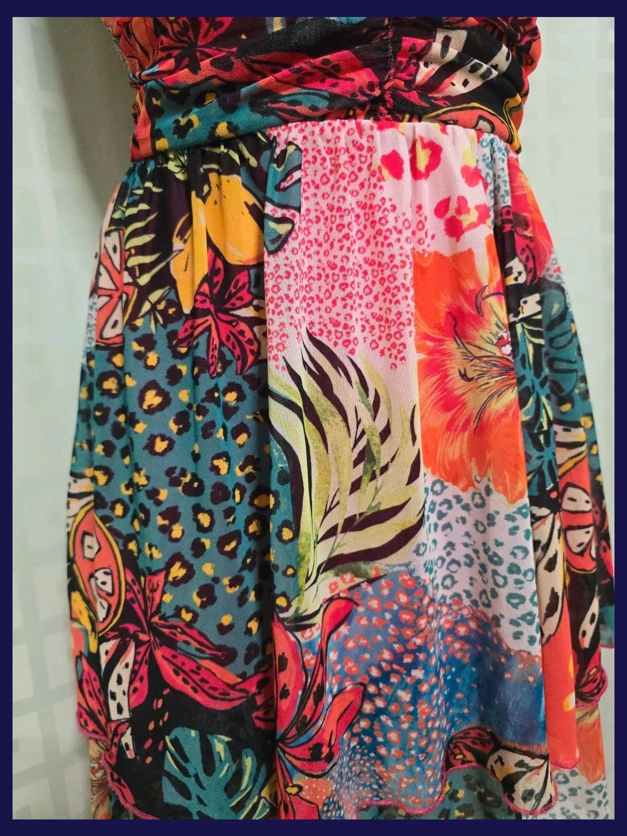 Multicolor Tropical Leopard Mini Dress – smash – taille M / 38 / 10 4