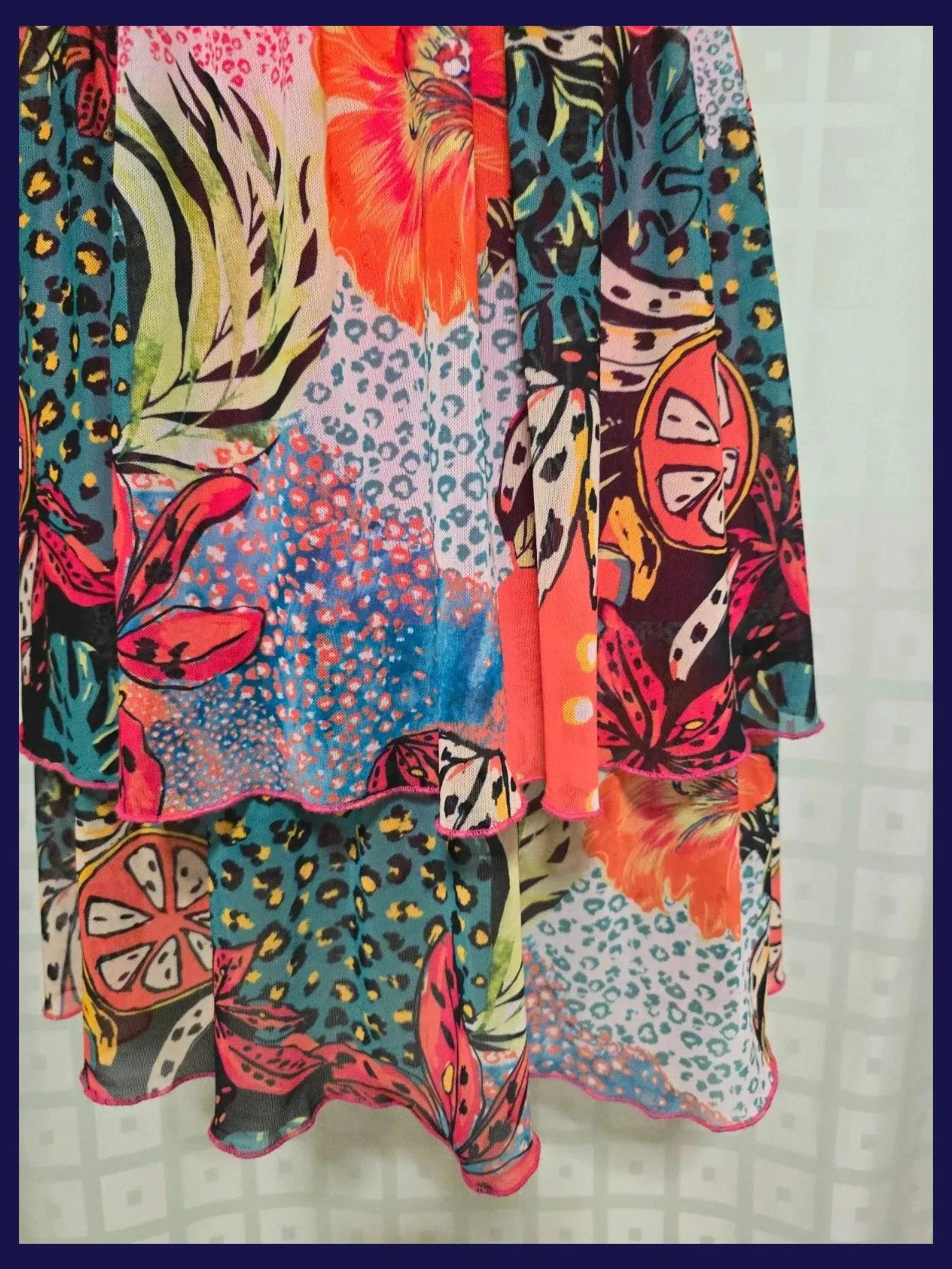 Multicolor Tropical Leopard Mini Dress – smash – taille M / 38 / 10 5