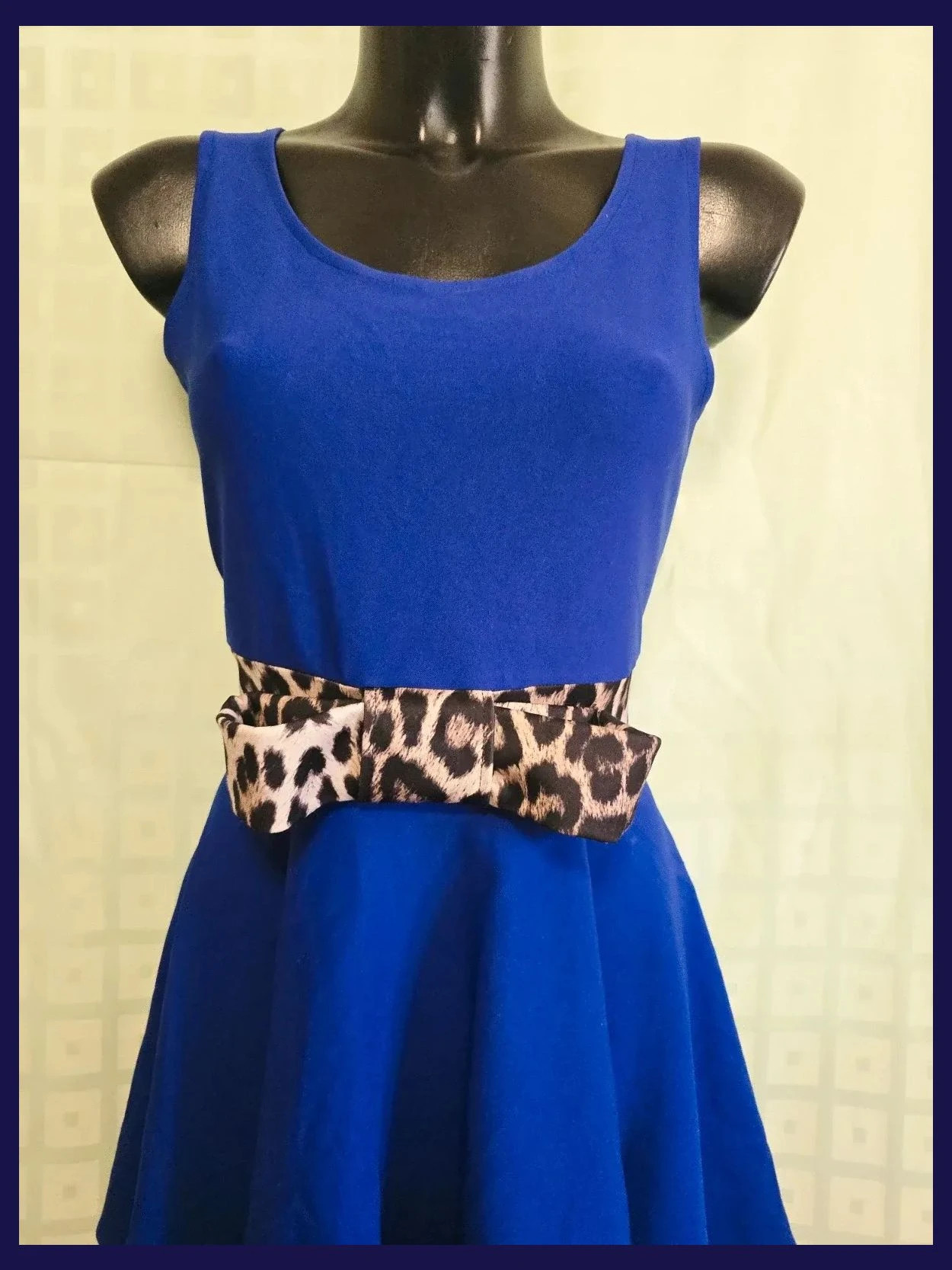 Blue Skater Dress Leopard Bow – Red Chilli – taille Taille unique 2