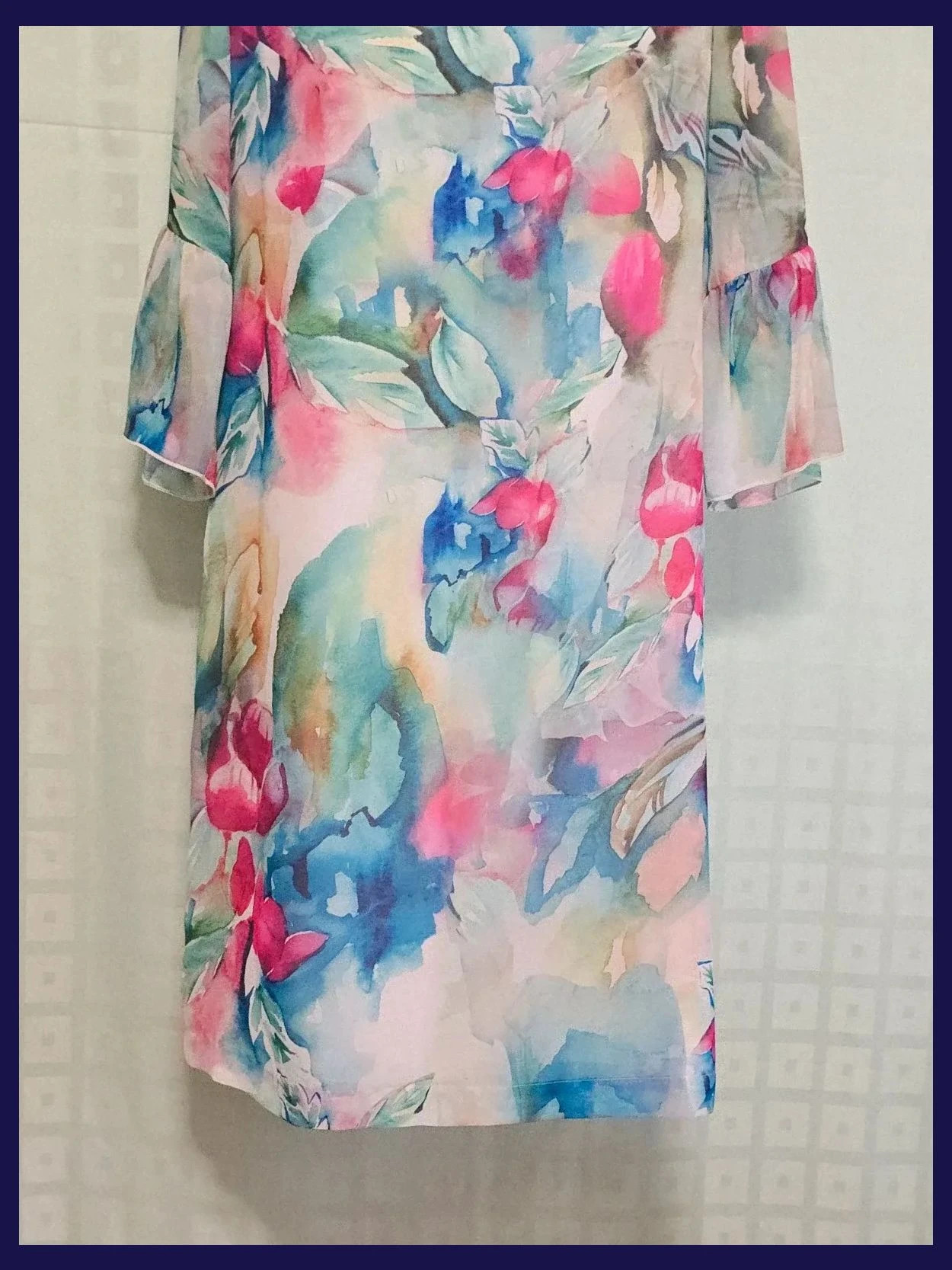 Colorful watercolor floral shift dress – Donarosa – taille XXXL / 46 / 18 3