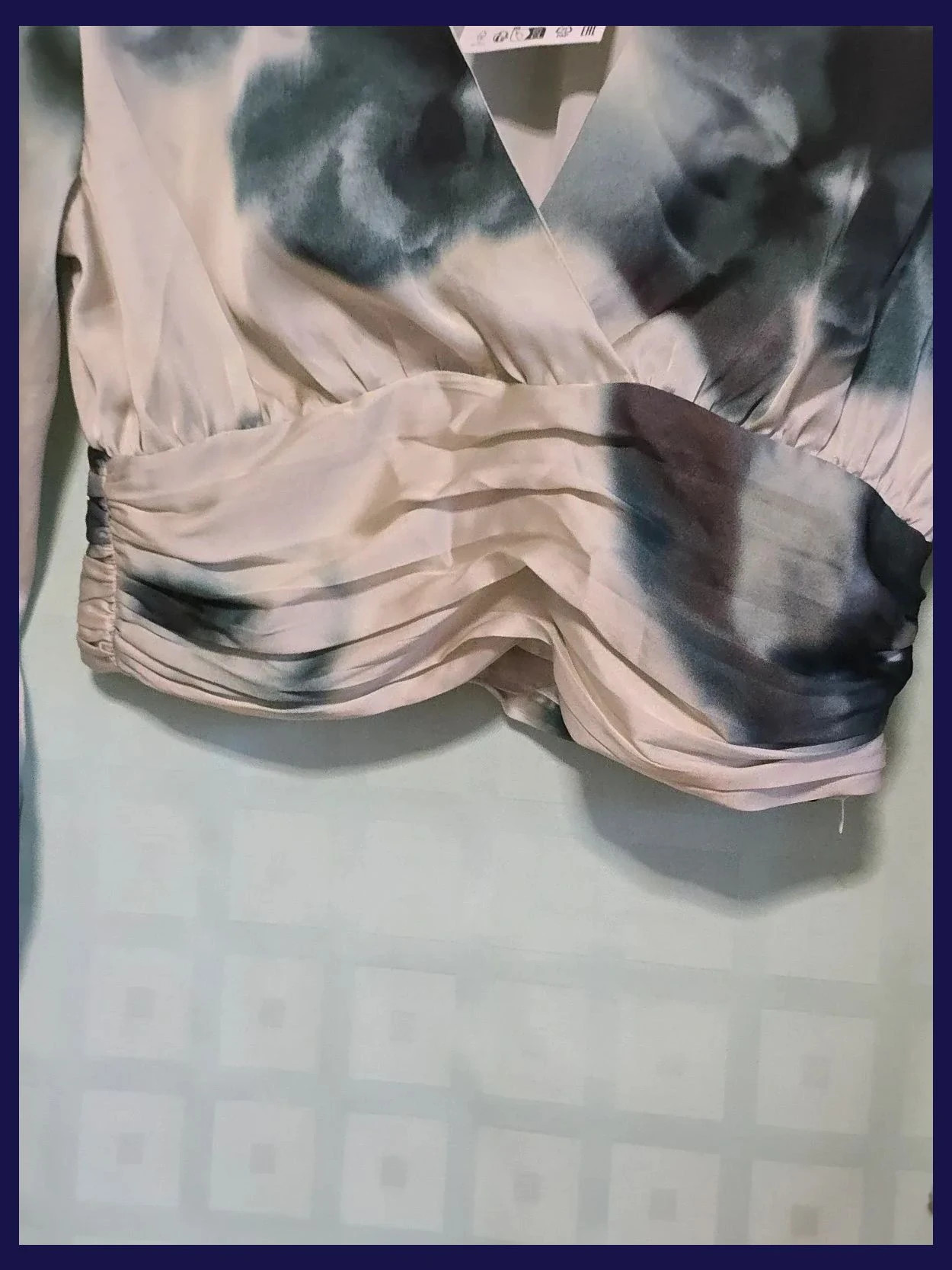 Zara Tie-Dye Satin Ruched Crop Top – Zara – taille XS / 34 / 6 5