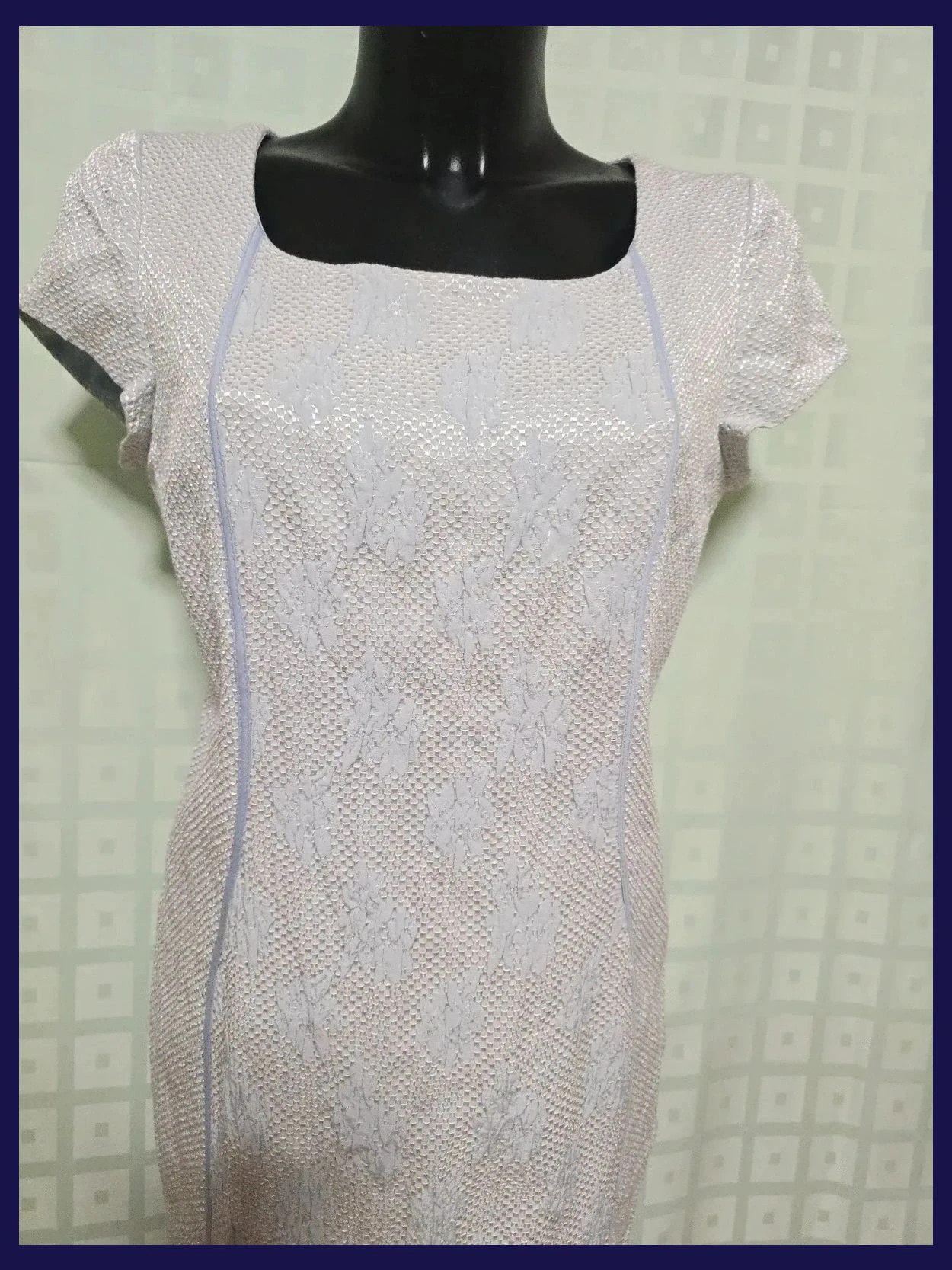 Textured Lace Cap Sleeve Dress – ARGGIDO – taille XXXL / 46 / 18 2