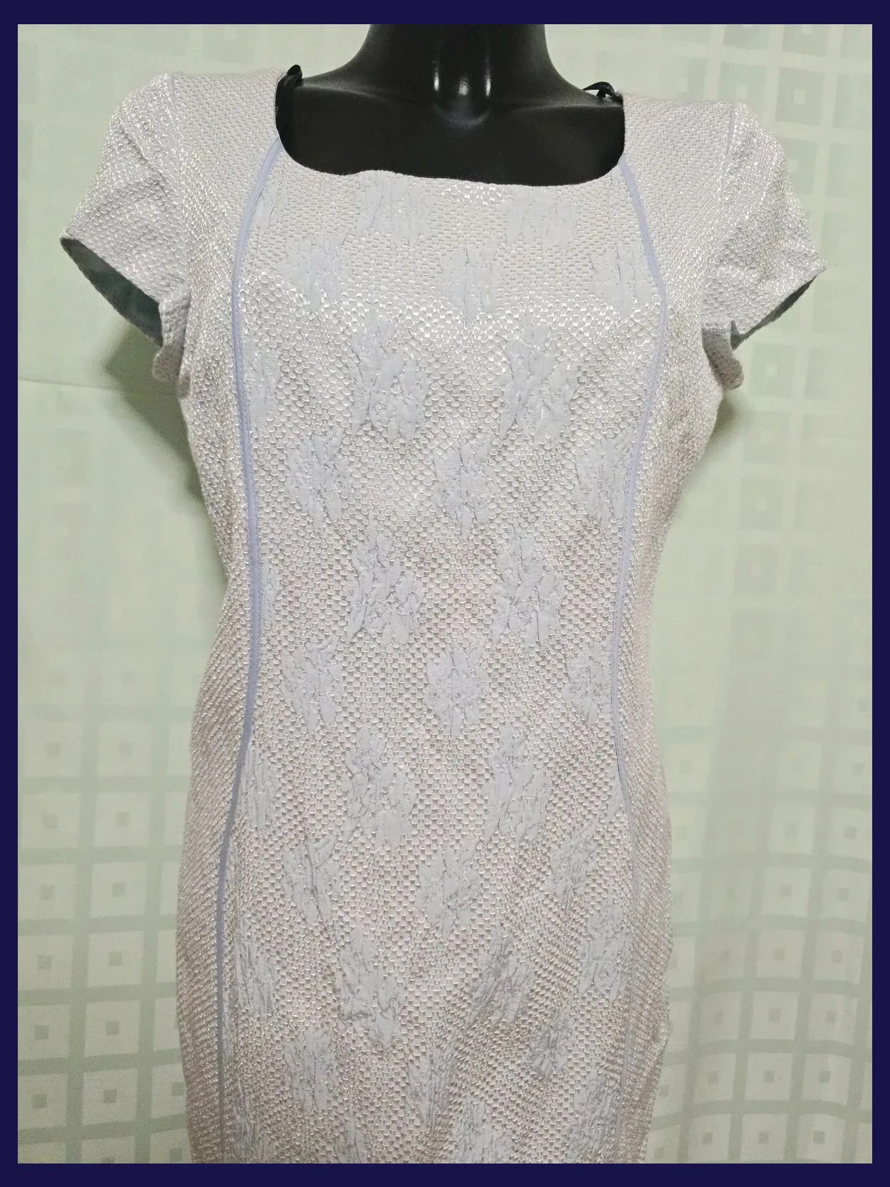 Textured Lace Cap Sleeve Dress – ARGGIDO – taille XXXL / 46 / 18 4