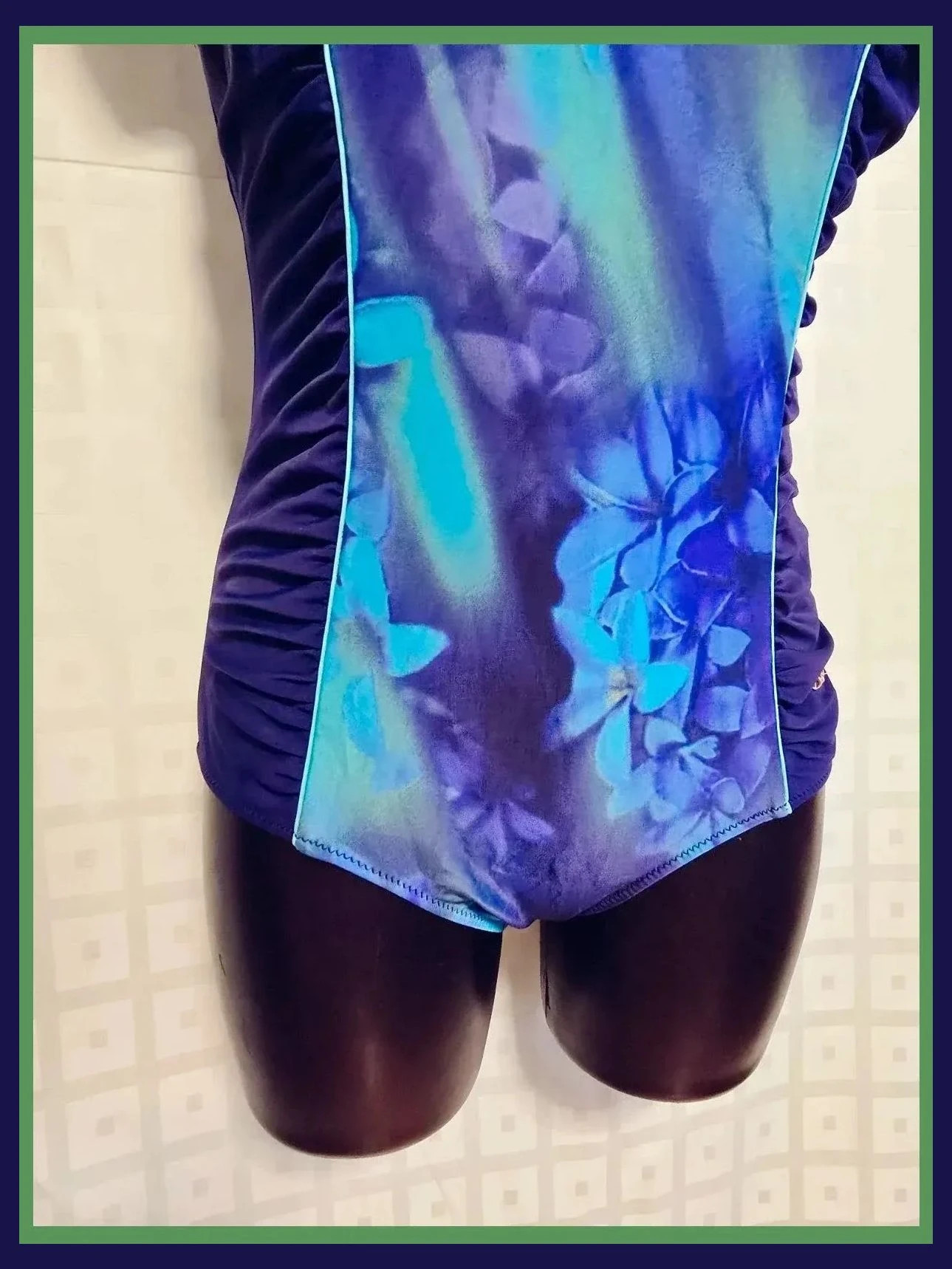 Floral Print Swimsuit – Vintage Dressing – taille XL / 42 / 14 5