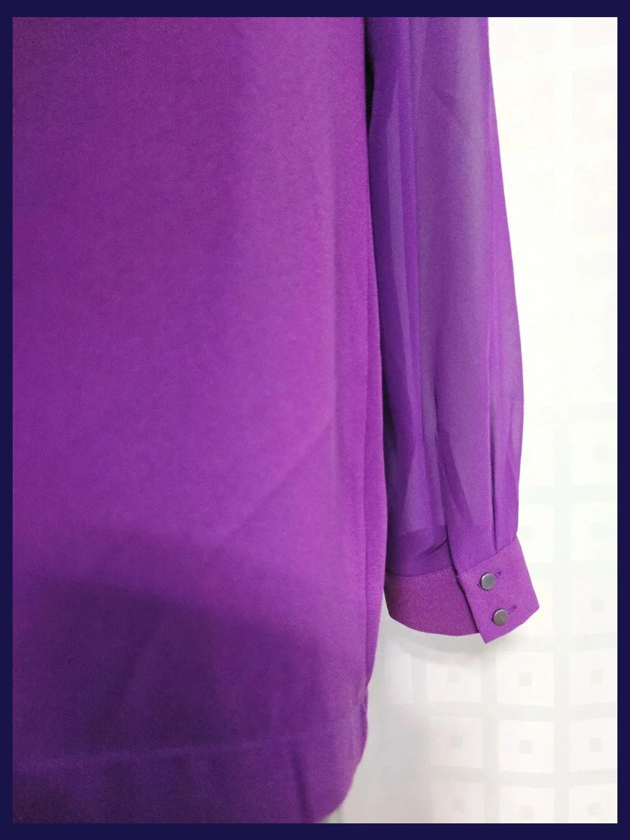 Purple Beaded Collar Blouse – Marks & Spencer – taille XL / 42 / 14 5
