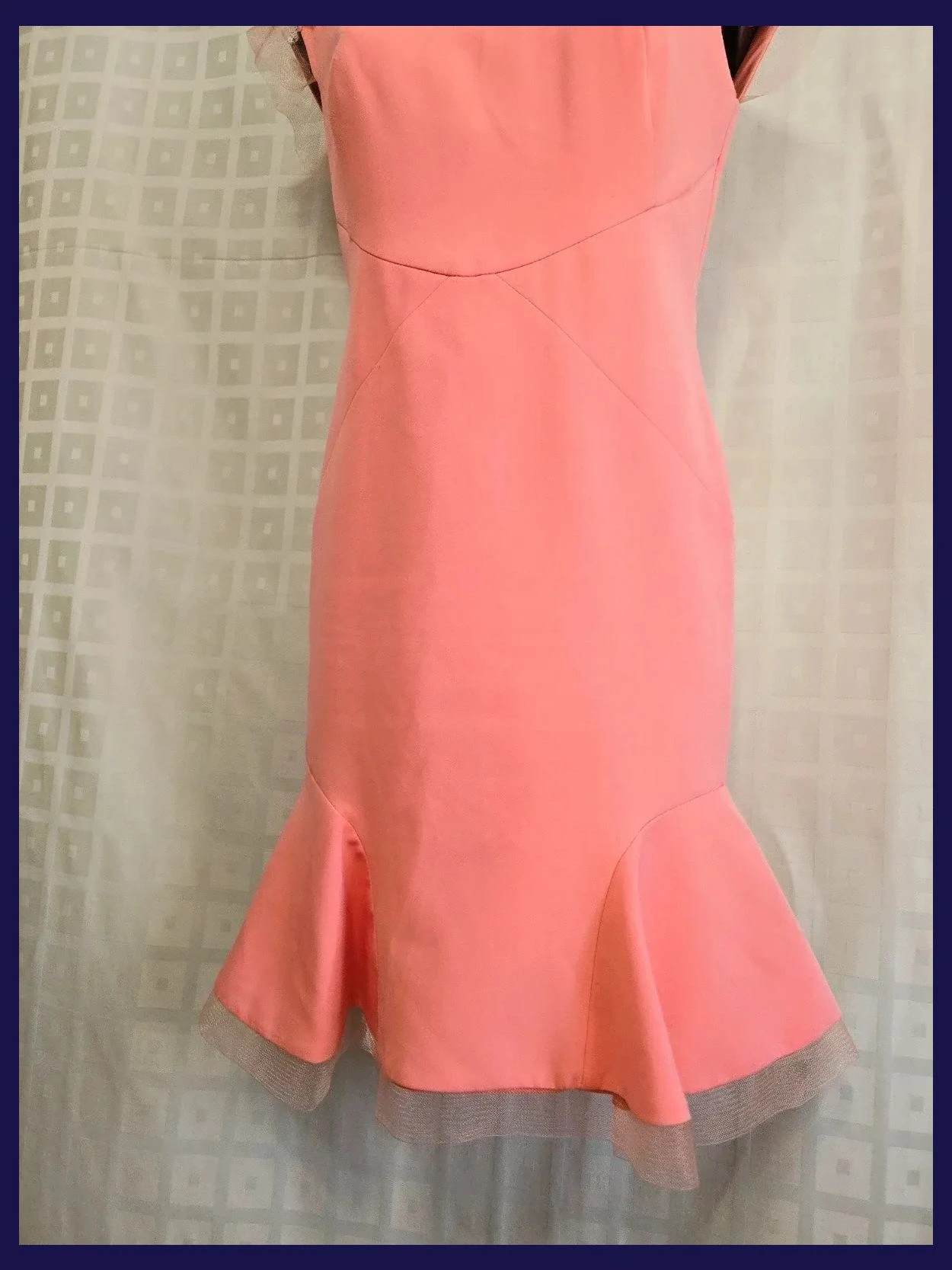 Floral Appliqué & Tulle Hem Event Dress – Carla Ruiz – taille L / 40 / 12 3