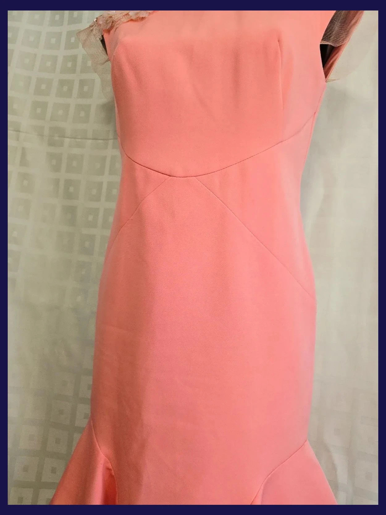 Floral Appliqué & Tulle Hem Event Dress – Carla Ruiz – taille L / 40 / 12 4