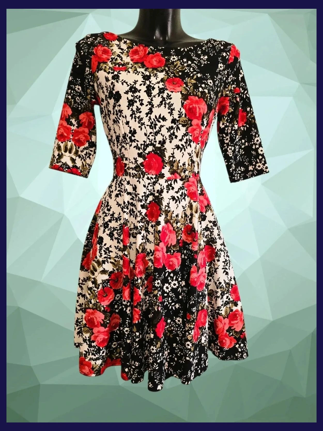 Vintage Style Floral Skater Dress