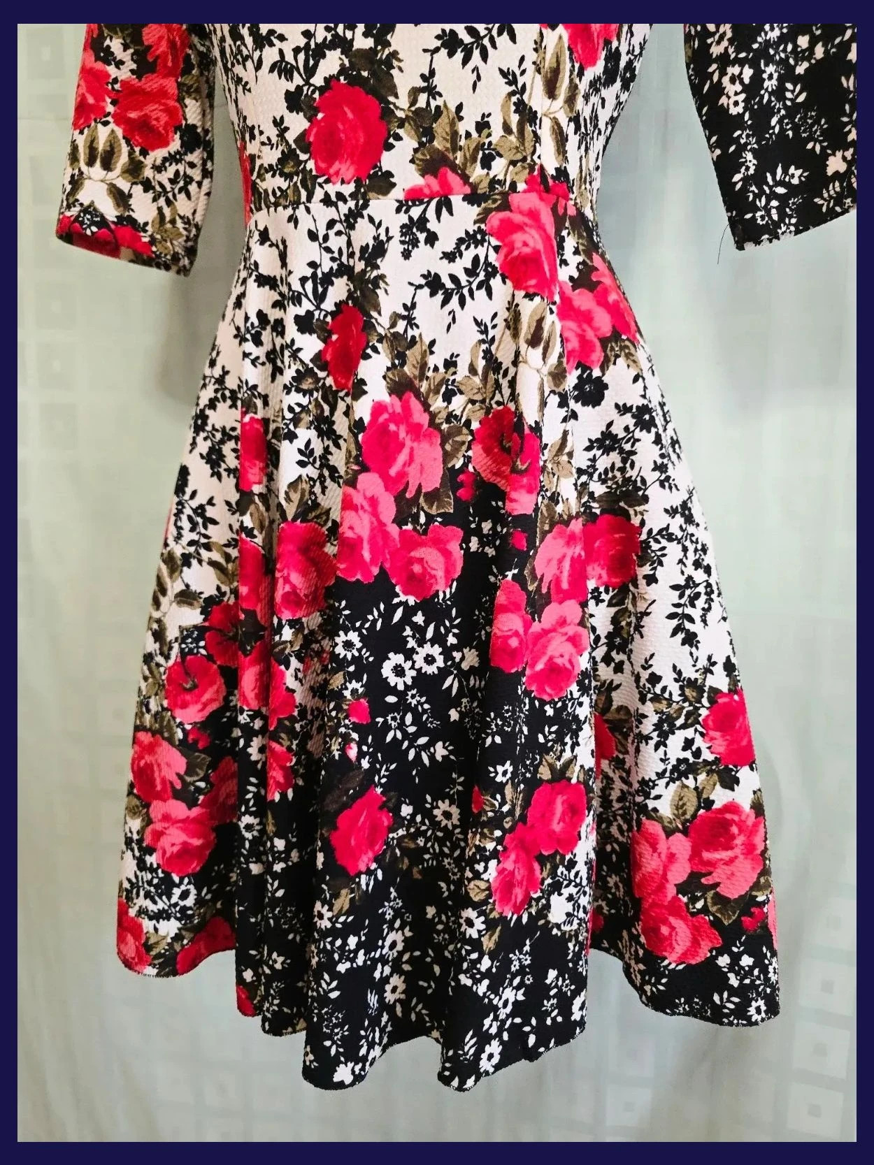 Vintage Style Floral Skater Dress – Vestidor Vintage – taille M / 38 / 10 4