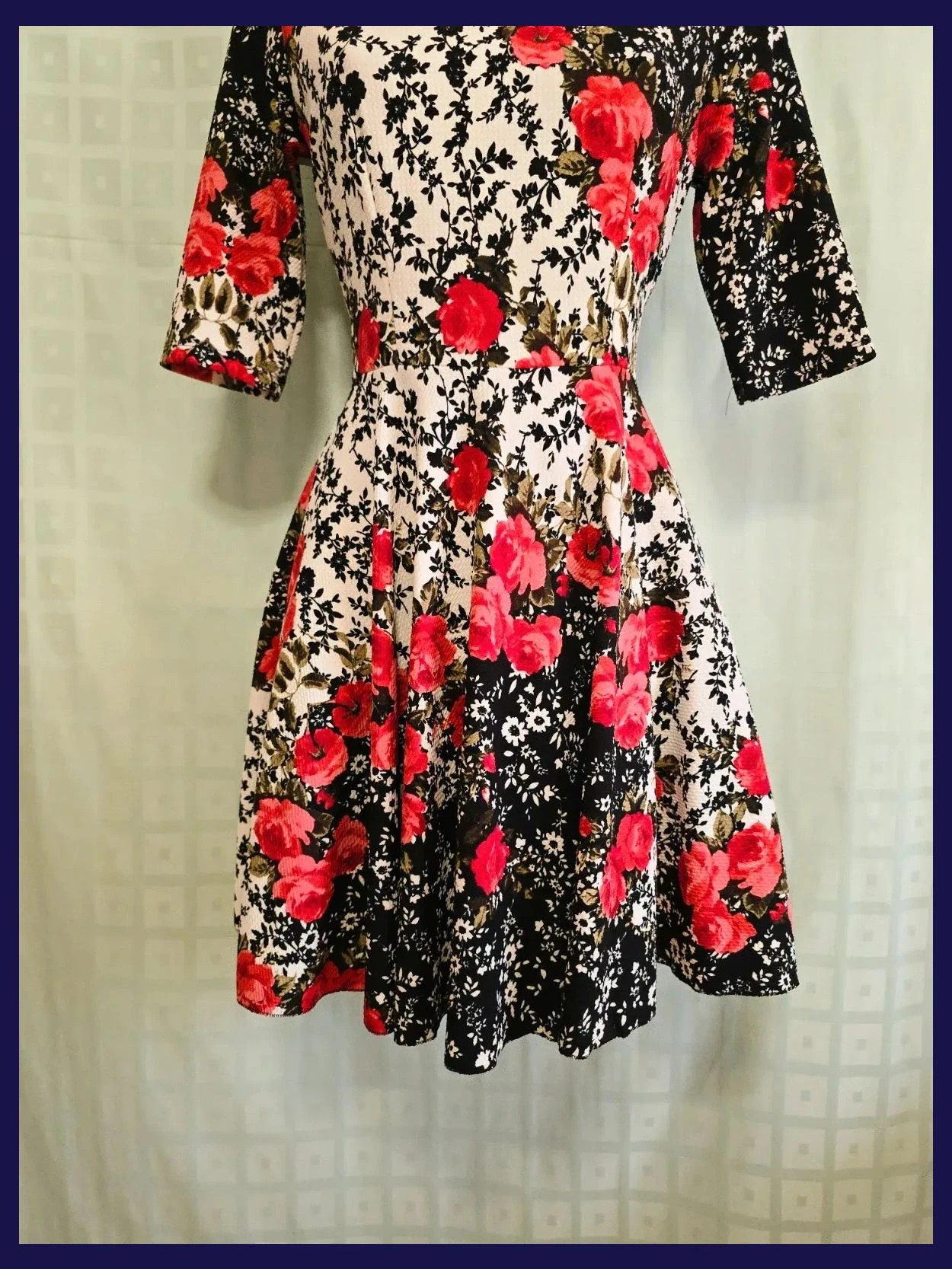 Vintage Style Floral Skater Dress – Vestidor Vintage – taille M / 38 / 10 3