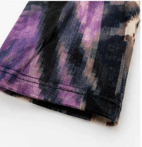 Haut Zendra imprimé abstrait violet noir manches longues – Taille 48 – Zendra – taille 4XL / 48 / 20 4