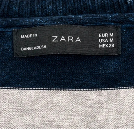 Pull Zara à Rayures Bleu Marine et Gris Col V – Taille M – Zara – taille M / 38 / 10 4