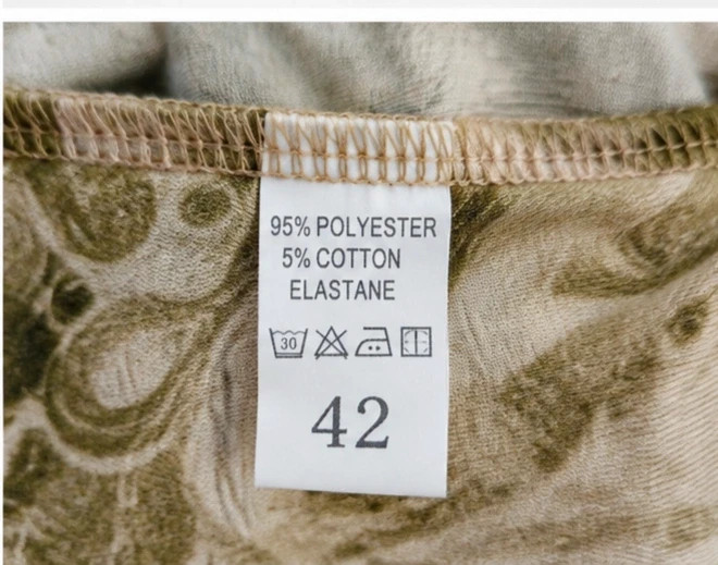 Haut à manches longues New fashions Paris imprimé cachemire bohème kaki et beige – Taille 42 – New Fashion – taille XL / 42 / 14 4