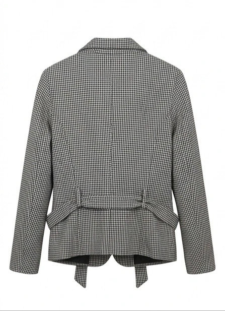 Blazer Xufang Pied-de-poule con CinturónTalla 50 – XUFANG – taille 5XL / 50 / 22 2