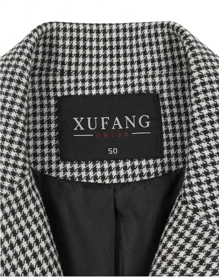 Blazer Xufang Pied-de-poule con CinturónTalla 50 – XUFANG – taille 5XL / 50 / 22 3