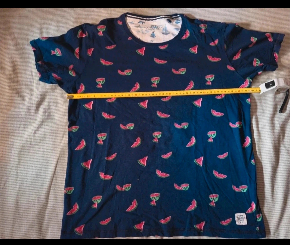 Camiseta Easy Wear L Azul Marino Estampado Sandías / Watermelon Summer Tee – Easy Wear – taille L / 40 / 12 5