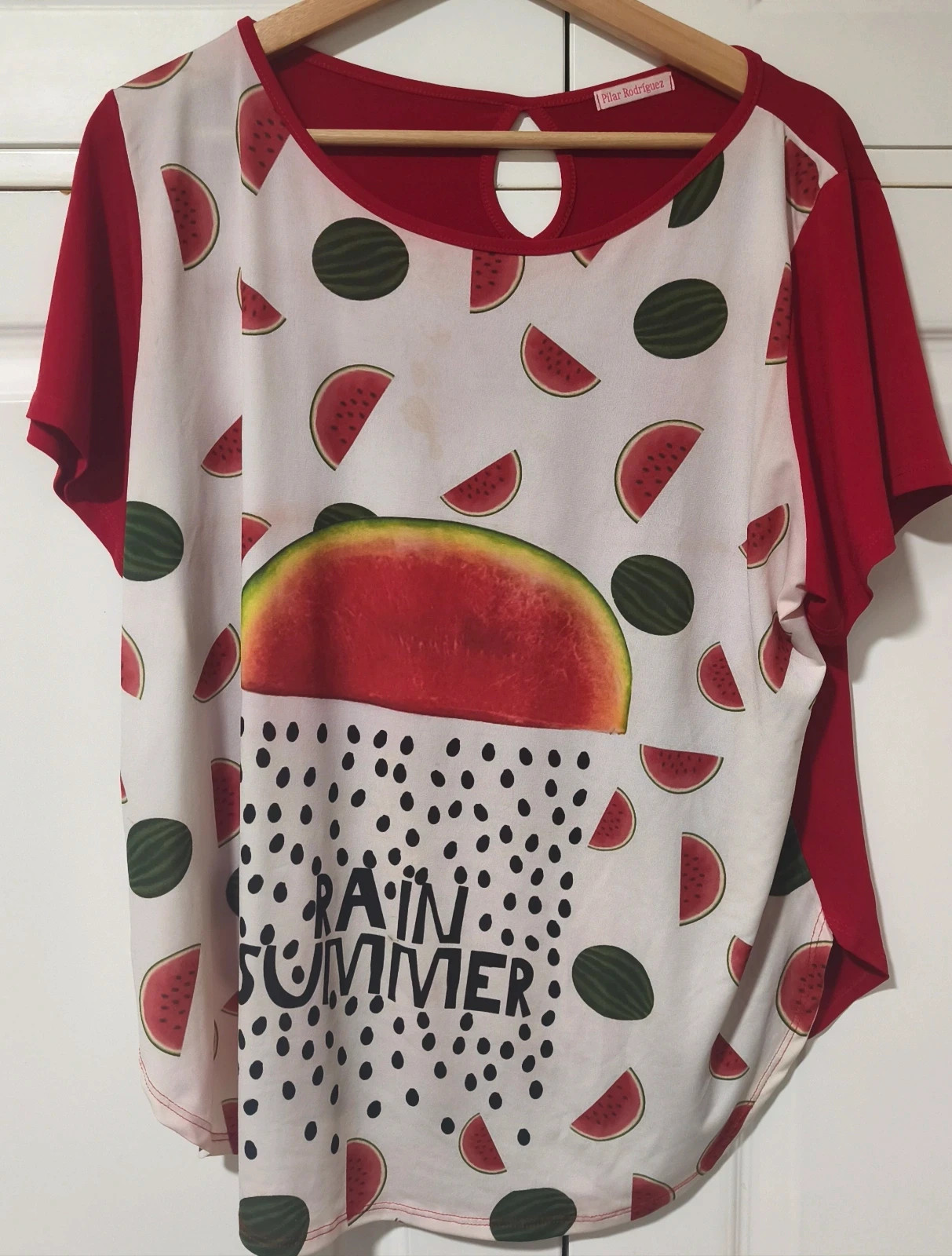 Camiseta Sandía Summer Vibes "Pilar Rodriguez" Talla 46 Coquette Summer Trend – pilar rodriguez – taille XXXL / 46 / 18 2