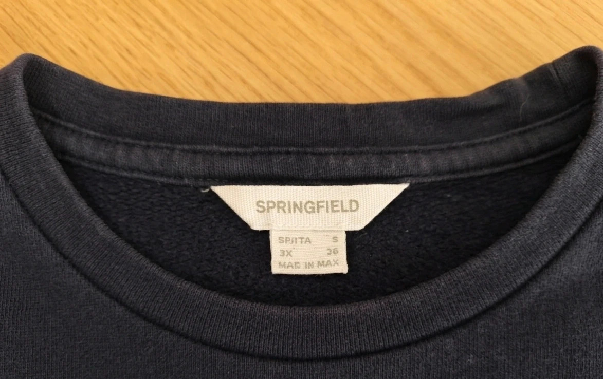Sudadera azul marino con corazón de flores y mariposas – Springfield – taille S 3