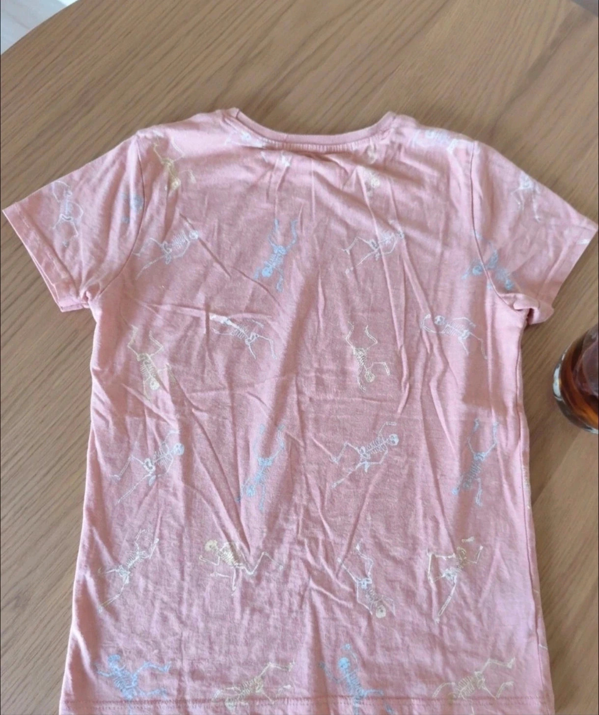 Camiseta Kiabi Rosa Esqueletos 12A / XXS Alt-Girl Goth Soft Y2K – Kiabi – taille 12 ans / 152 cm 2