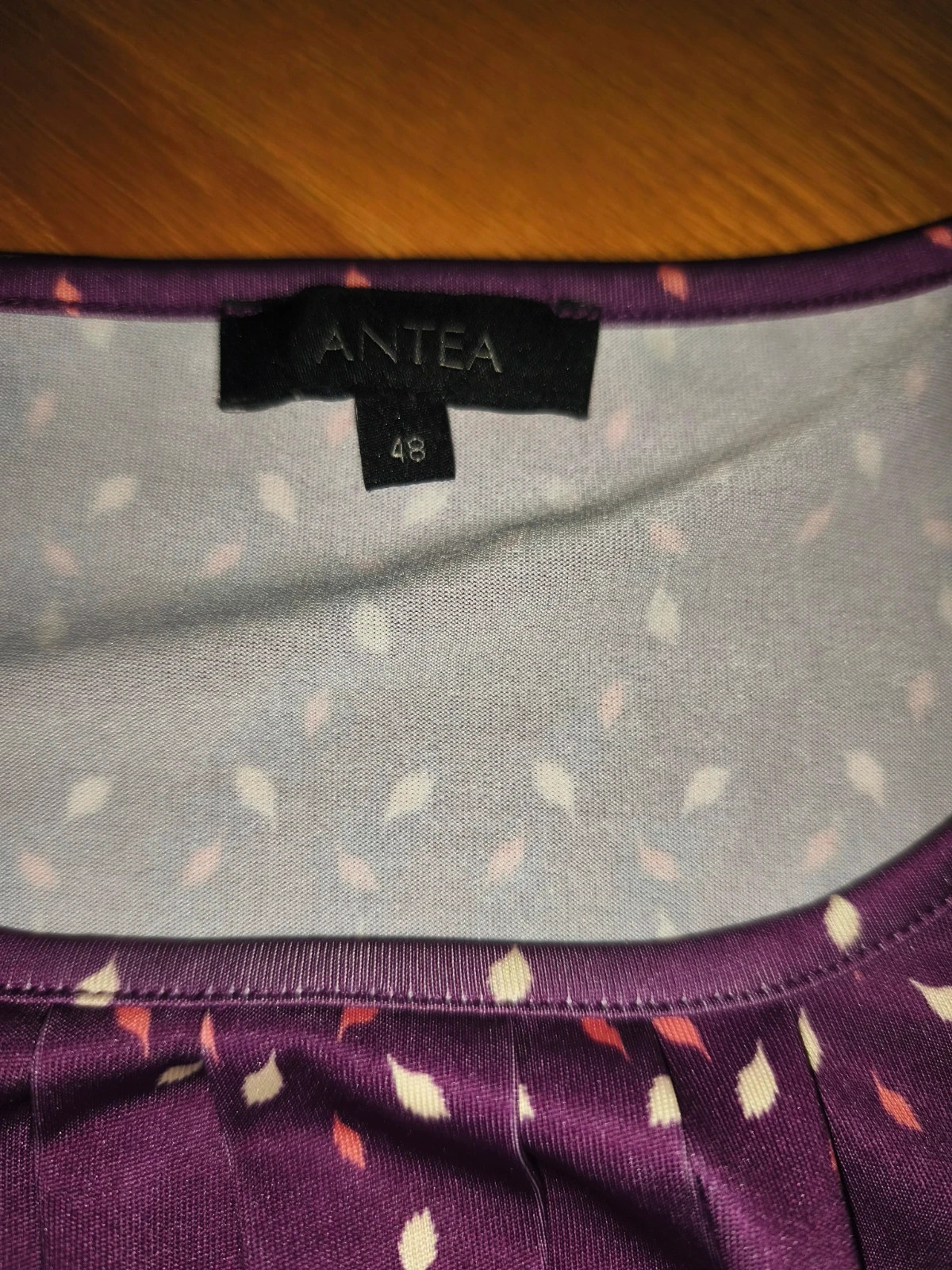 Blusa Morada Estampada Antea Top Plisado Coquette Boho talla 48 💜 – Antea – taille 4XL / 48 / 20 4