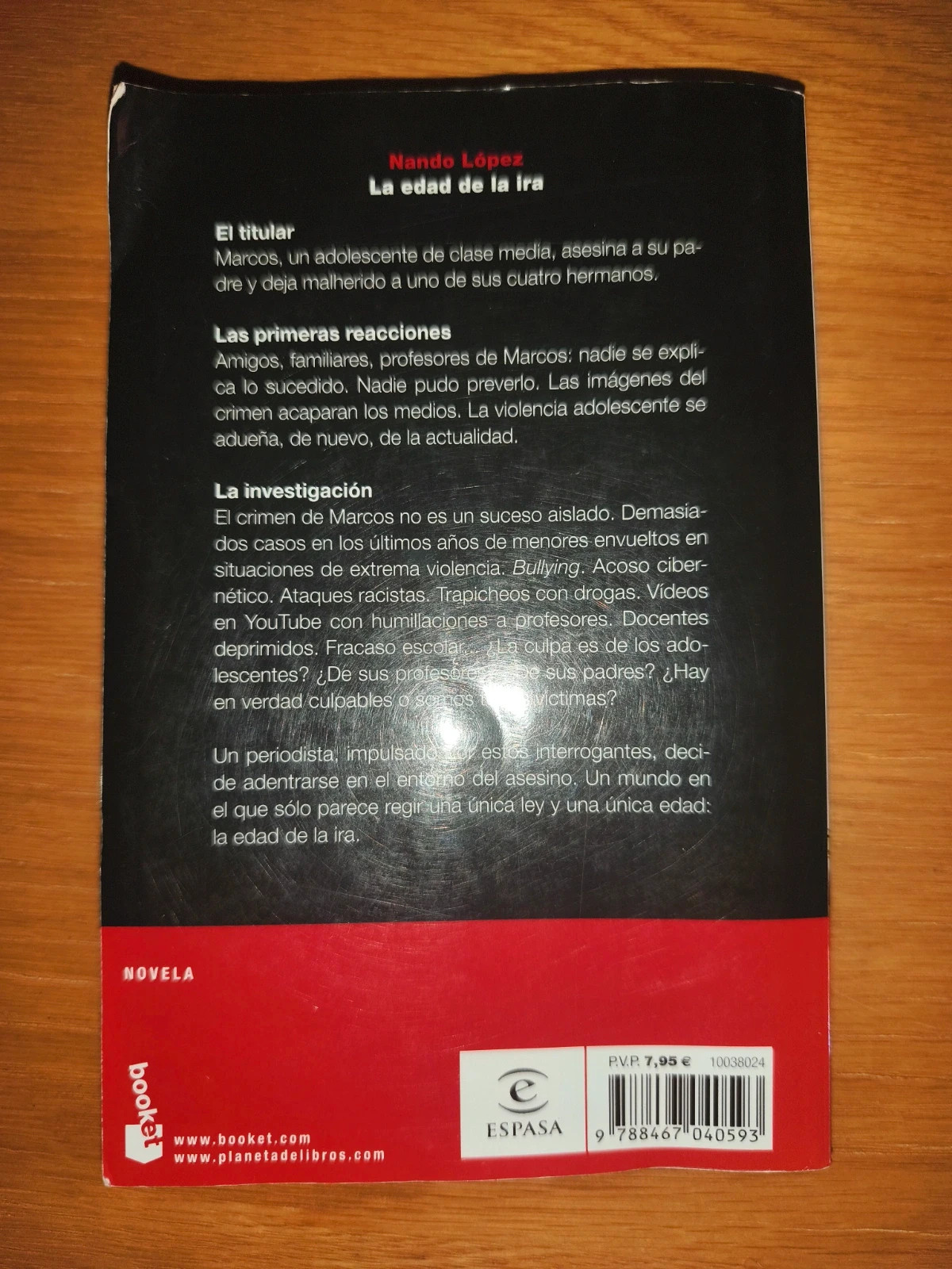 Libro La Edad de la Ira - Nando López 2