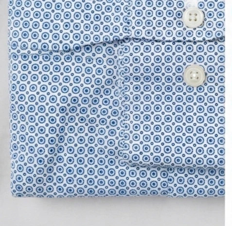 Camisa Easy Wear Slim Fit - Estampado Microdots Azul – Easy Wear – taille S 5