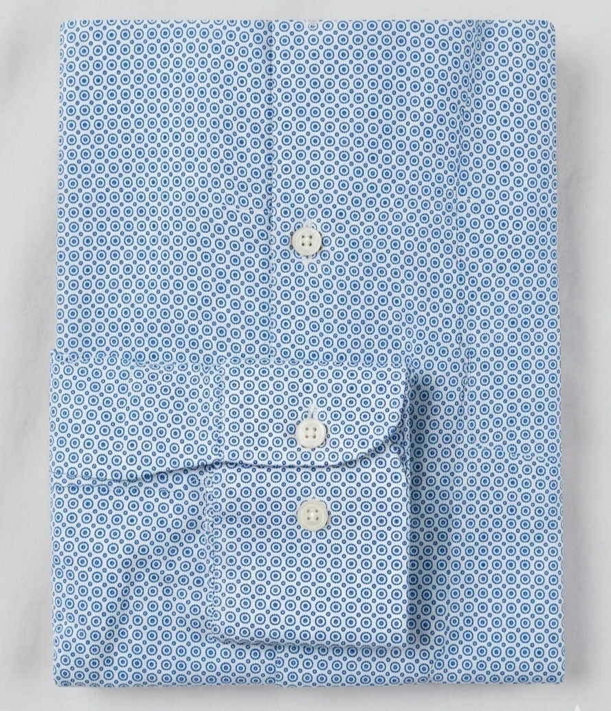 Camisa Easy Wear Slim Fit - Estampado Microdots Azul – Easy Wear – taille S 4