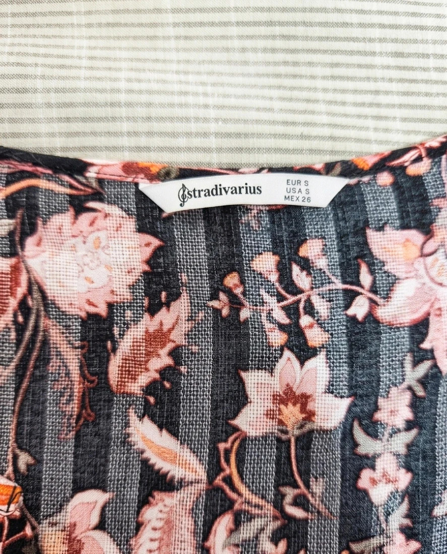 Blusa Boho Chic Flores Stradivarius Romántica M – Stradivarius – taille S / 36 / 8 3