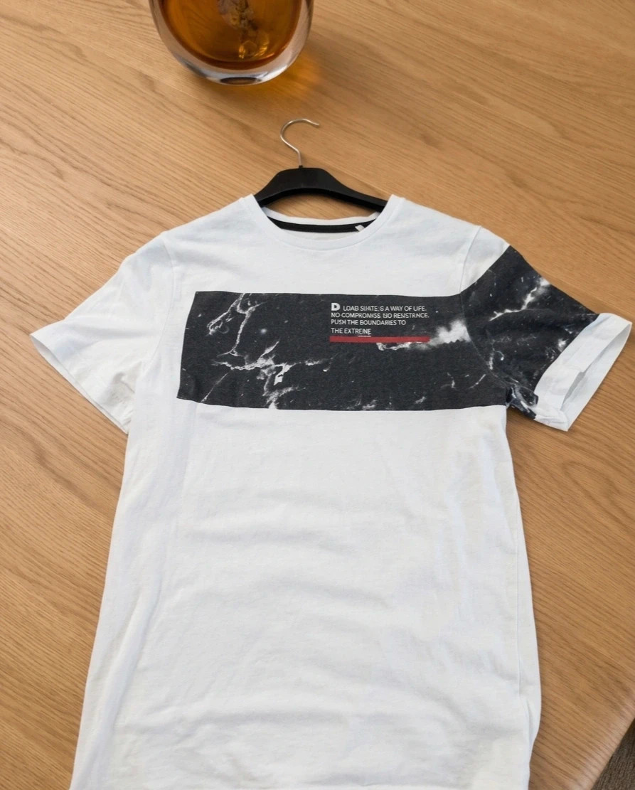 Camiseta Streetwear Aesthetic Blanco/Mármol 🛹 Drop Exclusivo – C&A – taille 13 ans / 158 cm