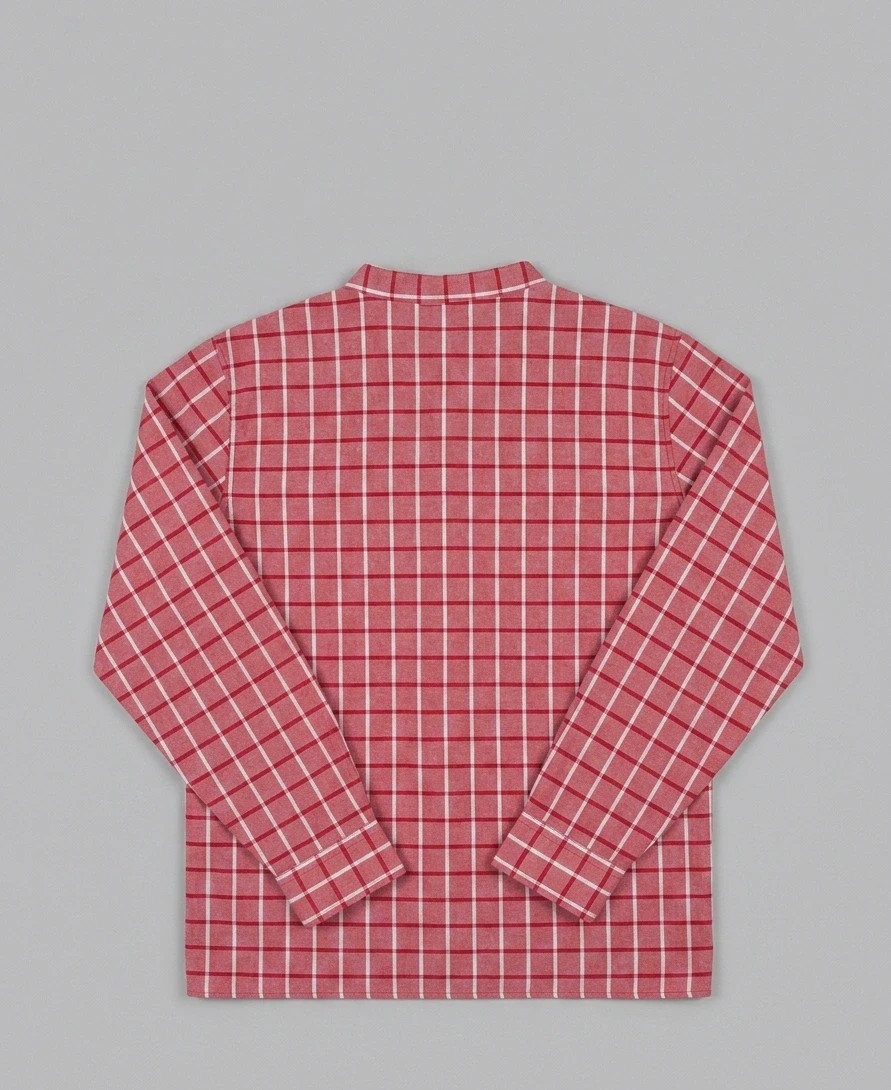 Camisa GOCCO Cuadros Granate Cuello Mao Estilo Trendy – Gocco – taille 8 ans / 128 cm 5