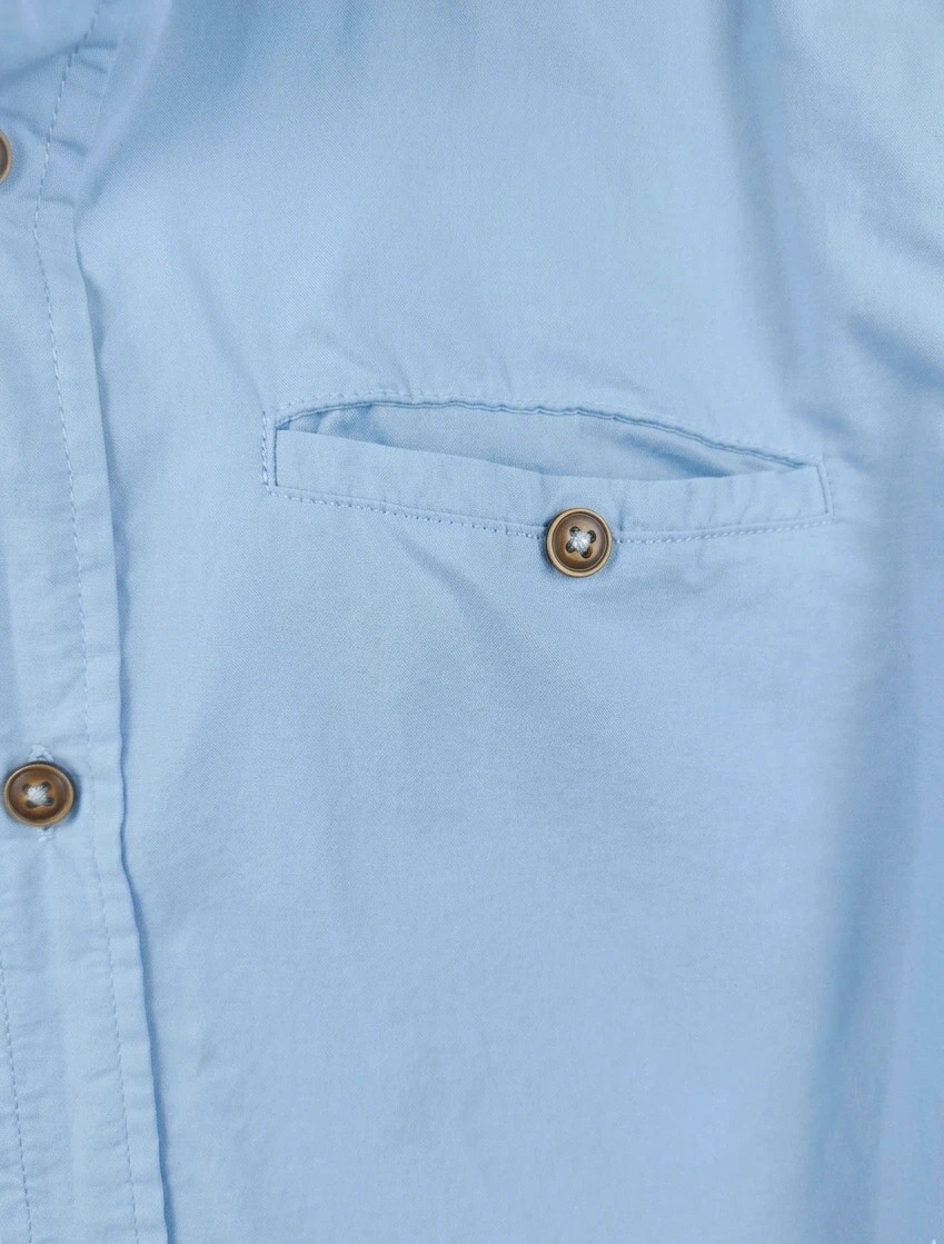 Camisa Cuello Mao en Azul Celeste Estilo Casual talla 10-11 años – El Corte Inglés – taille 11 ans / 146 cm 4