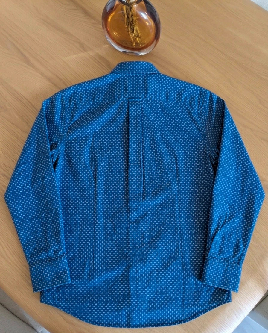 Camisa Botones Azul Eléctrico Patrón Micro <Slim Fit> Talla L – Sfera – taille L 3