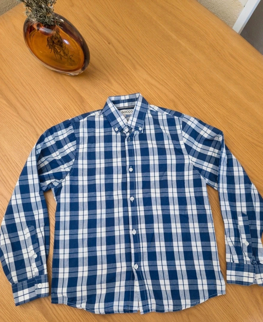 Camisa Gocco Cuadros Azul y Blanco – Gocco – taille 7 ans / 122 cm 2