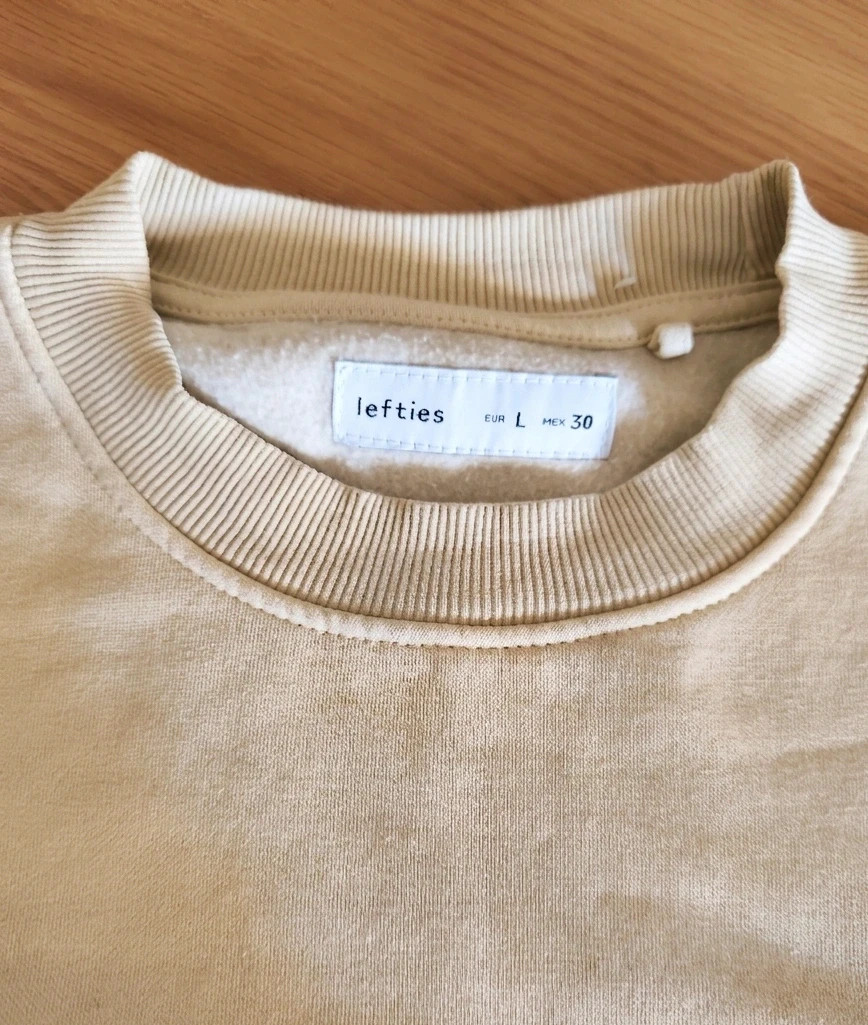 Sudadera Lefties Basic Beige Vainilla Cordon Estilo Oversize /Aesthetic Talla L – Lefties – taille L / 40 / 12 4
