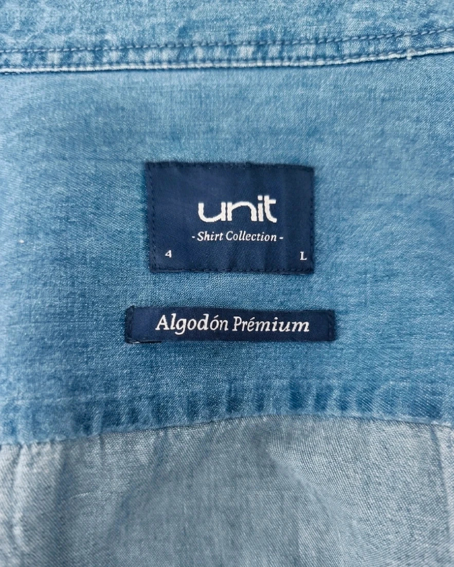 Camisa Denim Azul Claro UNIT Talla L - Estilo Y2K / Vintage – Unit – taille L 4