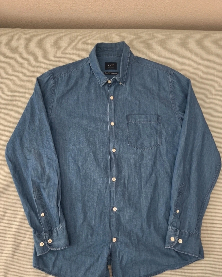Camisa Denim Azul Claro UNIT Talla L - Estilo Y2K / Vintage – Unit – taille L 2