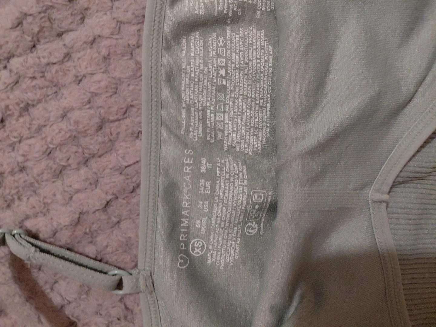 Lot de 2 débardeurs courts Primark XS – bleue et vert sauge – Primark – taille XS / 34 / 6 4