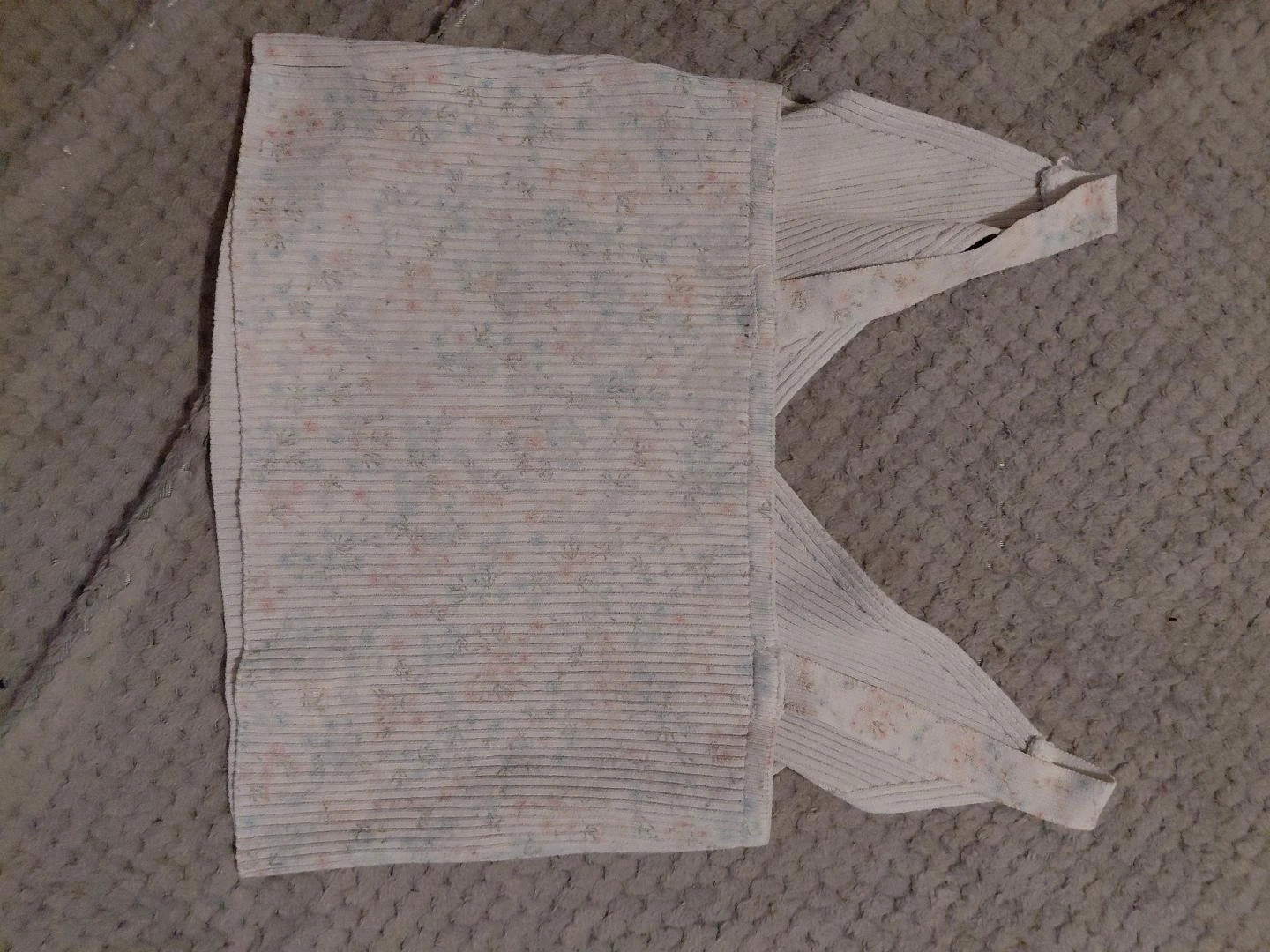 Top court côtelé blanc cassé à fines bretelles – Zara – Taille S – Zara – taille S / 36 / 8 3